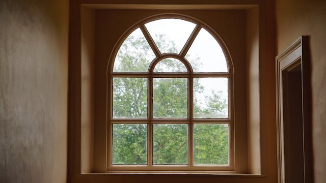 large arched window